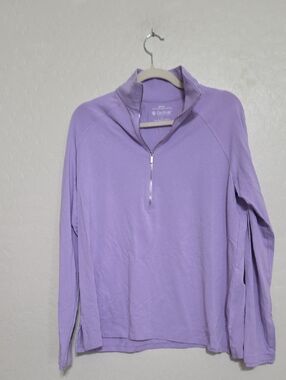 Coolibar Lavender Coconut Keys Quarter-Zip Pullover
